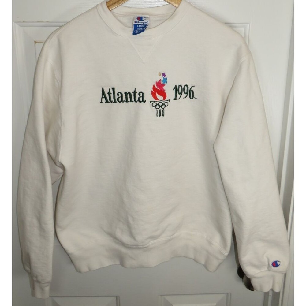Vintage Champion Atlanta 1996 Olympics Sweatshirt XL Embroidered Made in USA